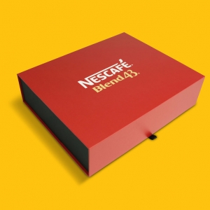 Presentation boxes, magnetic closure box, rigid box with magnetic closing lid, recycled cardboard packaging, black packaging boxes, box design, Sydney, Australia,
