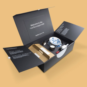 Luxury custom packaging presentation box, custom made bespoke magnet folder gift box, ring binder, menu cover, plastic polyprop ring binder, metal edge box