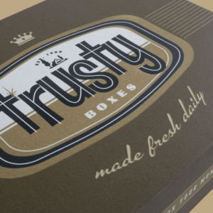 Bespoke influencer presentation rigid box, designed and customised to suit your needs by Trusty.