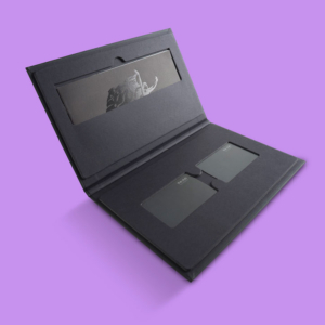 Bespoke luxury branded promotional presentation boxes, magnetic boxes, document covers & metal edge boxes. Designed and built by Trusty Boxes, Sydney, Australia.