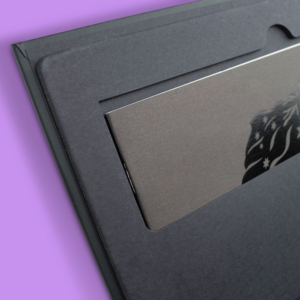 Bespoke luxury branded promotional presentation boxes, magnetic boxes, document covers & metal edge boxes. Designed and built by Trusty Boxes, Sydney, Australia.