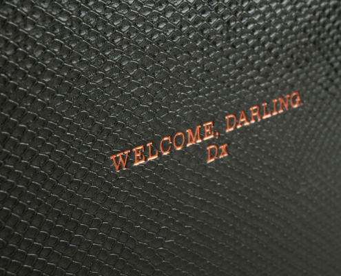 Custom made luxury branded product folders, magnetic closure boxes, luxury gift boxes, real estate settlement boxes. Designed and built by Trusty Boxes, Sydney, Australia.