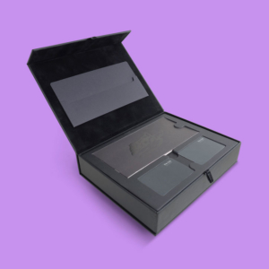 Custom made luxury branded product packaging, magnetic closure boxes, luxury gift boxes, real estate settlement boxes. Designed and built by Trusty Boxes, Sydney, Australia.