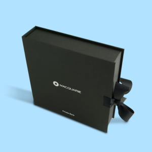 Custom made luxury branded product packaging, product folders, magnetic closure boxes, luxury gift boxes, real estate settlement boxes. Designed and built by Trusty Boxes, Sydney, Australia.