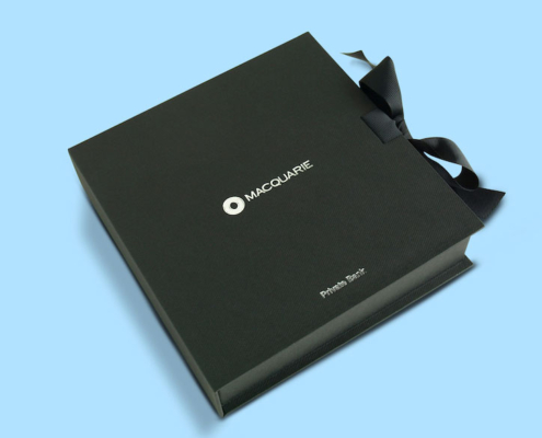 Bespoke premium product sample folders, luxury gift boxes, corporate branded product boxes designed & manufactured by Trusty Boxes, Sydney, Australia.