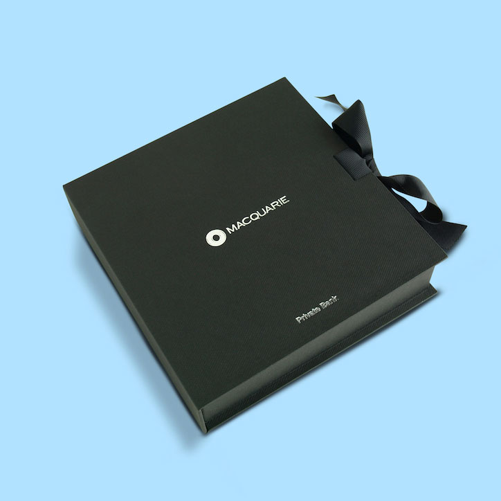Bespoke premium product sample folders, luxury gift boxes, corporate branded product boxes designed & manufactured by Trusty Boxes, Sydney, Australia.