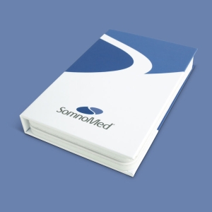 Custom made luxury branded product folders, magnetic closure boxes, luxury gift boxes, real estate settlement boxes. Designed and built by Trusty Boxes, Sydney, Australia.