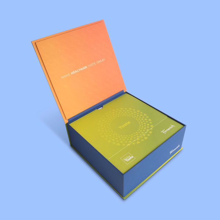 Firmenich Taste product presentation box