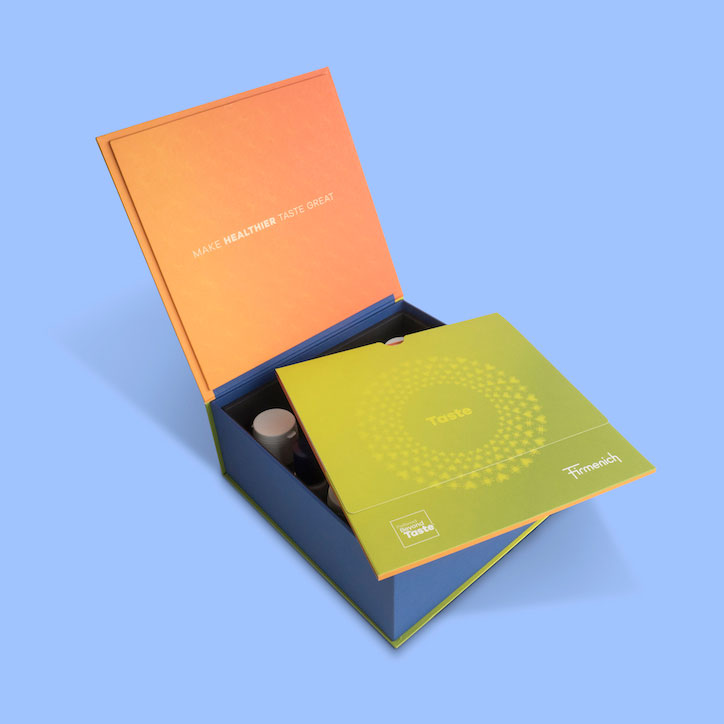 Firmenich Taste product presentation box